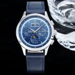 JAEGER-LECOULTRE Mens Watch Master Control Chronograph Calendar  40mm Blue Watch